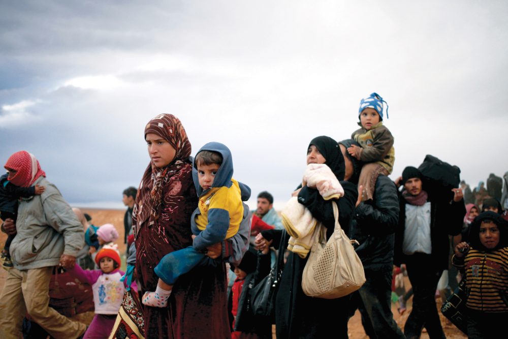 Refugees fleeing conflict