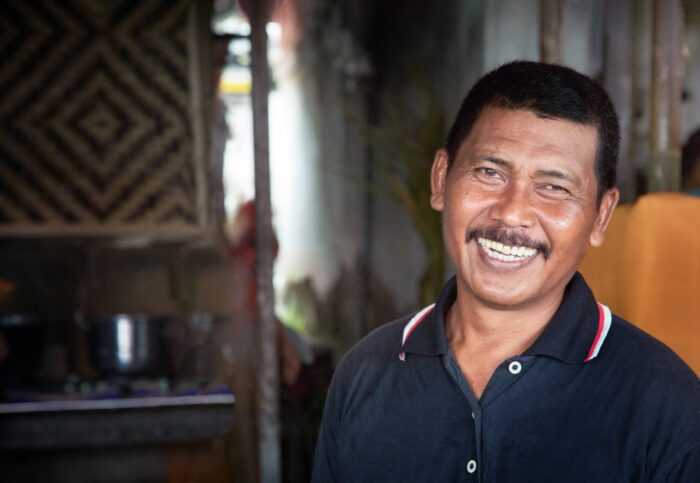 Smiling Southeast Asian man