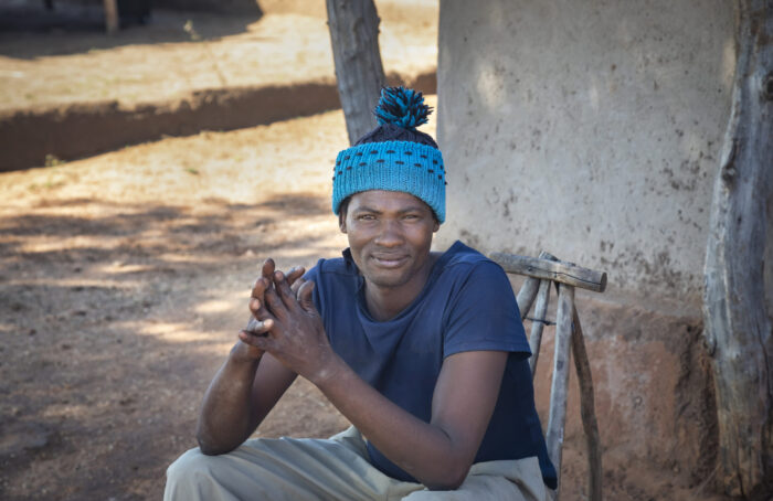 African man wearing beanie