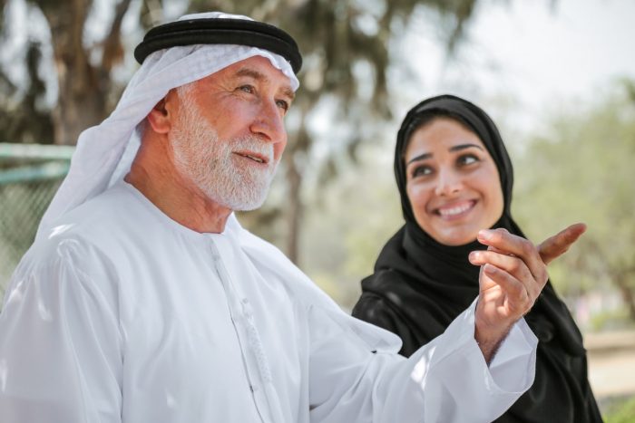 Muslim father and daughter