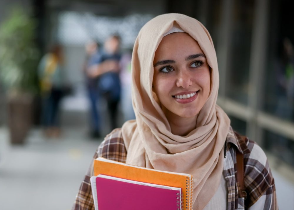 Muslim Student Smiling