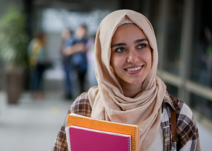 Muslim Student Smiling