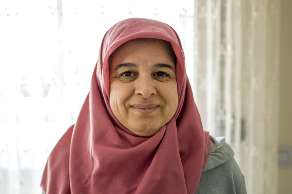 Muslim woman in pink hijab