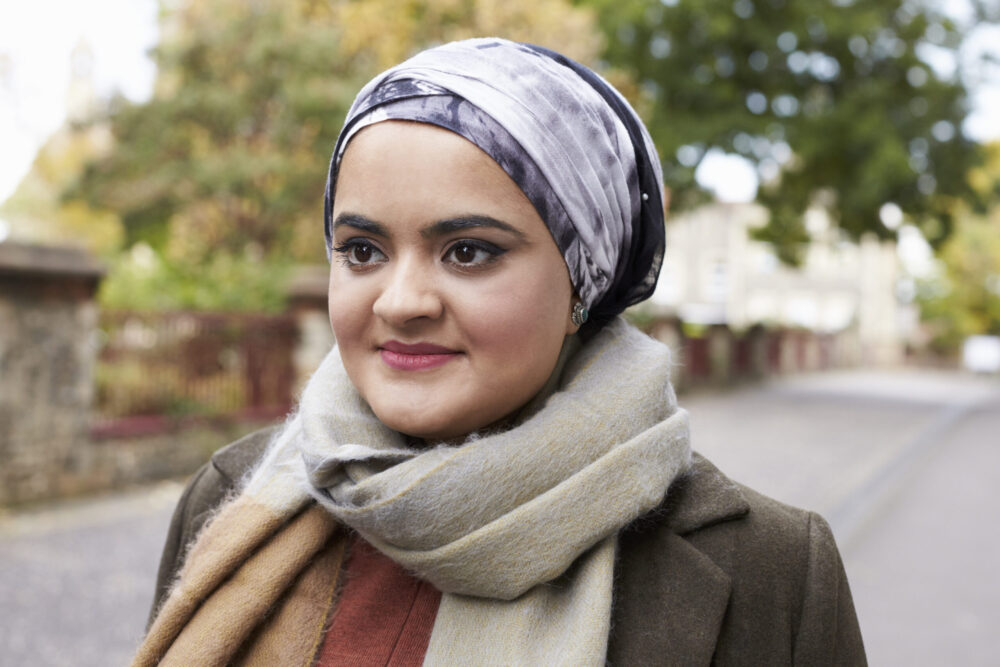 woman in headscarf