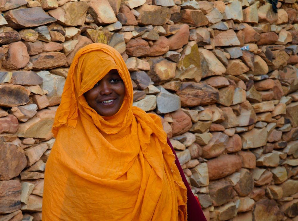 Smiling Muslim woman