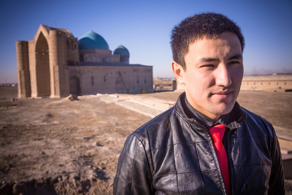 Young man in Central Asia