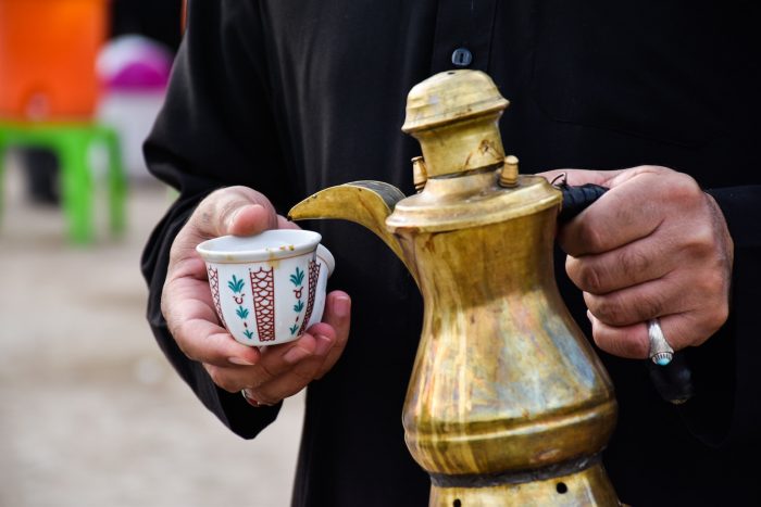 Middle Eastern coffee pot and cup
