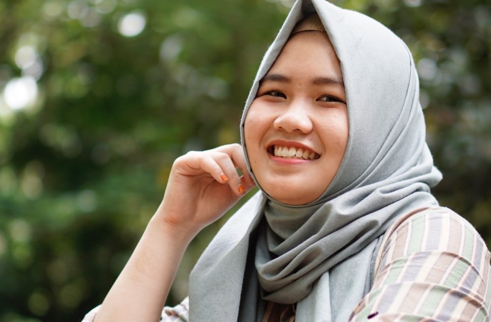 Young smiling woman in a hijab