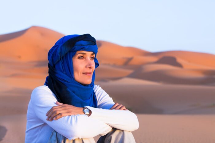 Woman in the desert