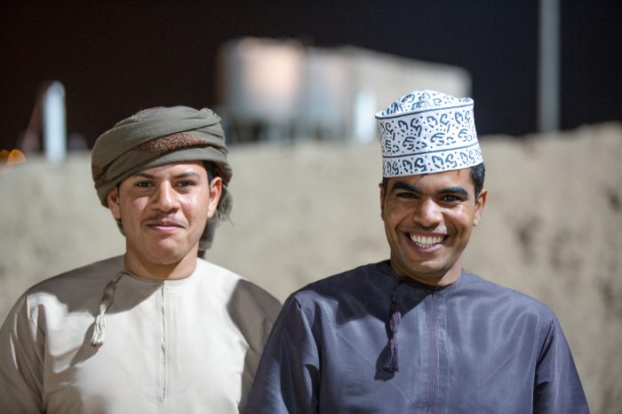 two happy Arab Muslim men