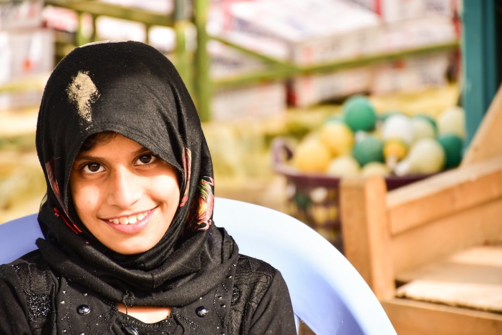 smiling young Muslim girl
