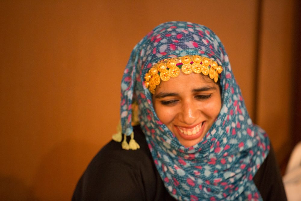 smiling Muslim woman
