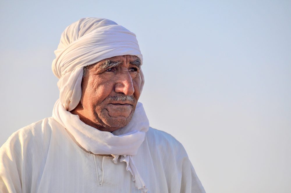 Tunisian man at sunset